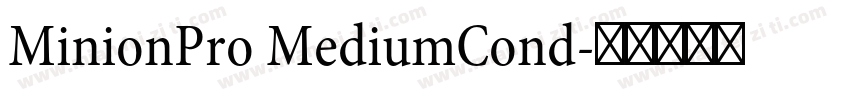 MinionPro MediumCond字体转换
